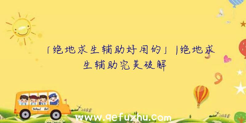 「绝地求生辅助好用的」|绝地求生辅助完美破解